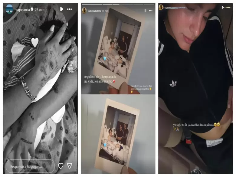 Hugo Garc�a e Isabella Ladera aclaran fotograf�a con beb� reci�n nacido.