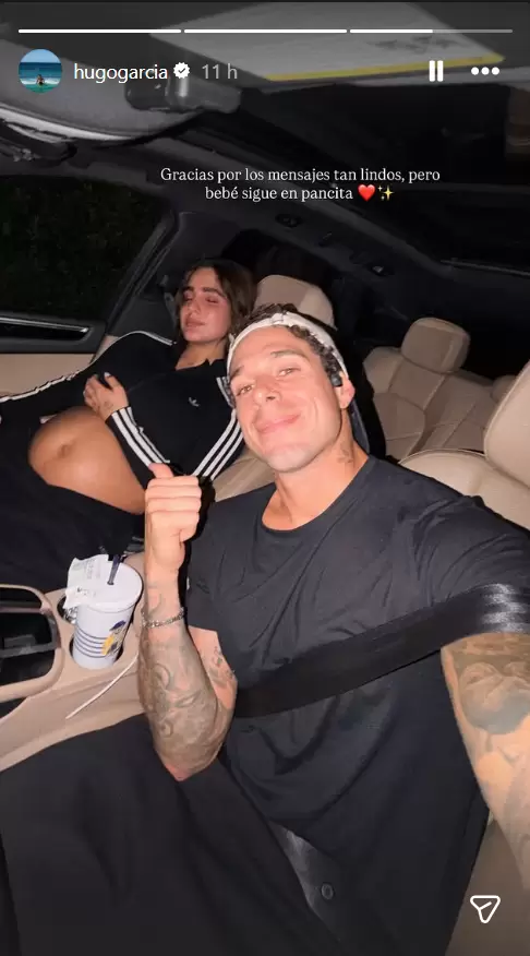 Hugo Garc�a e Isabella Ladera aclaran fotograf�a con beb� reci�n nacido.