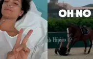 Influencer peruana sufre fuerte ca�da a caballo y termina con tres costillas rotas: �Qu� pas�?