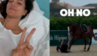 La influencer peruana Carolina Braedt sufri� una fuerte ca�da.