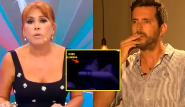 Magaly Medina record� su ampay a Jes�s Alzamora.