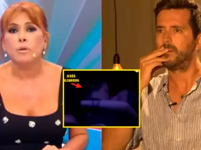 Magaly Medina record� su ampay a Jes�s Alzamora.