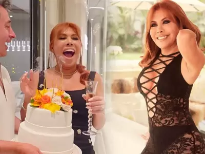 Magaly celebra sus 63 a�os al lado de su esposo Alfredo y amigos