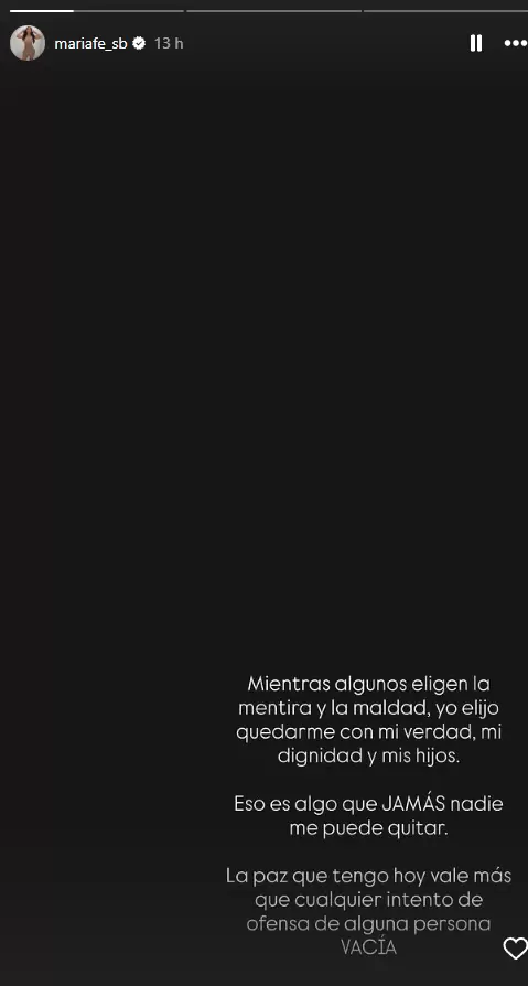 Historia de María Fe Saldaña. (Instagram)