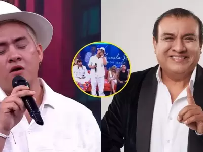 Hijo de Manolo Rojas rompe en llanto al cantarle en 'El Reventonazo de la Chola'
