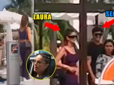 Laura Spoya viaj� con Sebasti�n G�lvez a Jamaica, pero evita hablar del tema.