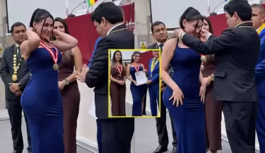 Parlamento Andino premia a modelo, Karen Paniagua en acto oficial y desata ola de cr�ticas.