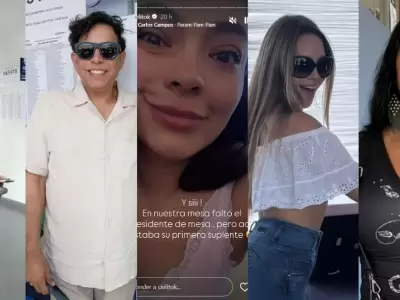 Figuras de la far�ndula acudieron a cumplir su deber ciudadano en las Elecciones 2026.