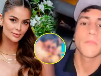 Laura Spoya y Sebasti�n G�lvez en comprometedora foto en la piscina