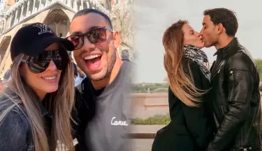 Said Palao se luce en rom�ntica foto con Alejandra Baigorria en Barcelona