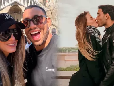 Said Palao se luce en rom�ntica foto con Alejandra Baigorria en Barcelona