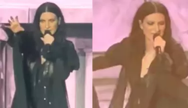 Laura Pausini protagoniz� tenso momento en su concierto en Lima.