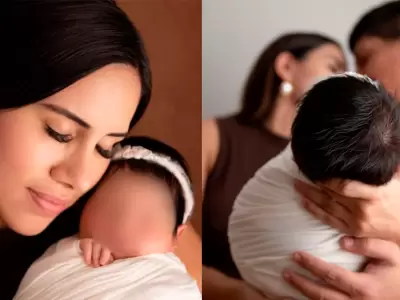 Darinka Ram�rez comparti� las primeras im�genes de su beb�.