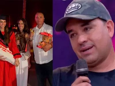 Roberto Mart�nez y Melissa Loza se reunieron para la graduaci�n de Flavia.
