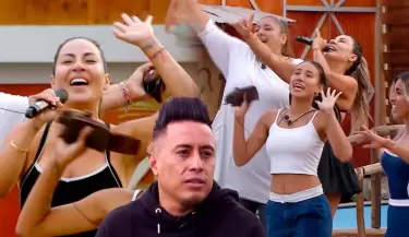 Pamela L�pez canta el tema himno de Christian Cueva