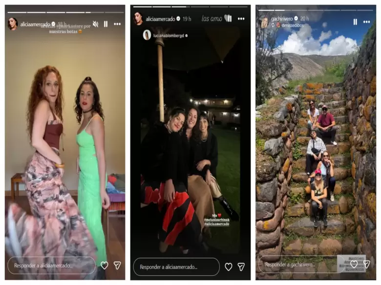 Amigos actores de Bruno Ascenzo en Cusco el d�a de la boda con Adri�n Bello.
