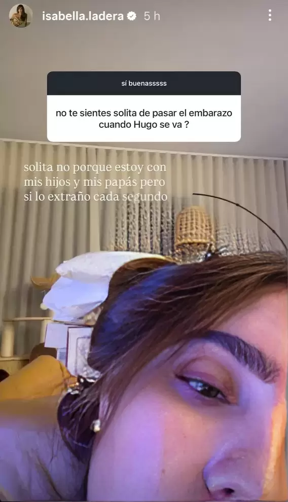 Isabella Ladera responde c�mo vive su embarazo lejos de Hugo Garc�a.