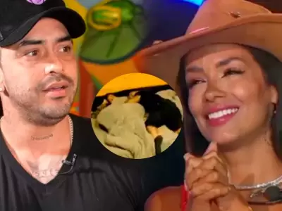 Diego Ch�varri sorprende tras abrazar a Shirley Arica mientras dorm�a