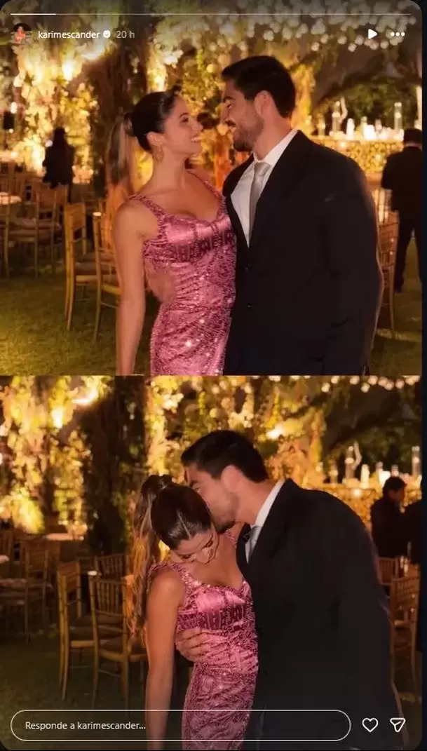 Karime Scander y su novio Alexander Bernhard.