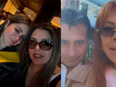 Claudia Almenara, la exesposa del notario y Magaly se lucieron juntas en la graduaci�n de Silvana.