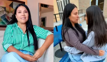 Tula Rodr�guez se emociona con audio de su hija desde el extranjero.
