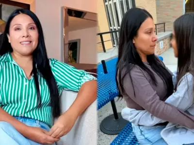 Tula Rodr�guez se emociona con audio de su hija desde el extranjero.