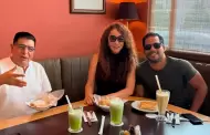 Janet Barboza causa sorpresa al aparecer junto a su ex Nilver Huarac y su actual pareja F�lix Moreno