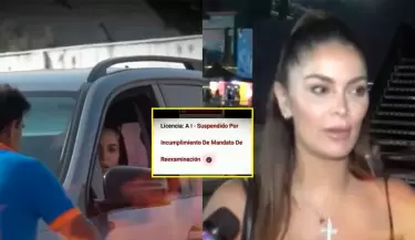 Laura Spoya fue captada manejando pese a tener la licencia suspendida.