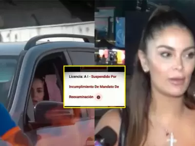 Laura Spoya fue captada manejando pese a tener la licencia suspendida.