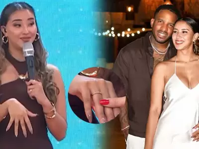Xiomy Kanashiro luce los dos anillos que Jefferson Farf�n le regal�