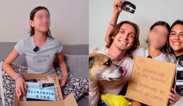 El actor Sasha Kapsunov y su esposa Jocelyne Galarreta sorprendieron a su hija de 11 a�os.