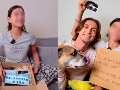 El actor Sasha Kapsunov y su esposa Jocelyne Galarreta sorprendieron a su hija de 11 a�os.