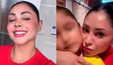Pamela Franco se emocion� por el baile que hizo su peque�a por el D�a de la Madre.