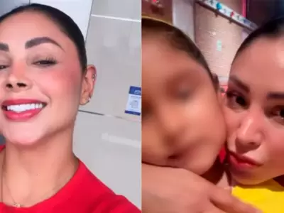 Pamela Franco se emocion� por el baile que hizo su peque�a por el D�a de la Madre.