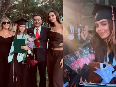 Natalie V�rtiz y su familia estuvieron en graduaci�n de su hermana Camila.