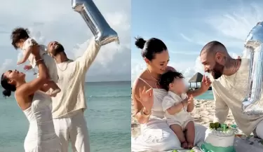 Pareja de Angie Arizaga aclara pol�mica tras no aparecer en celebraci�n familiar.