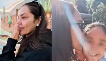 Karen Schwarz y Ezio Oliva compartieron im�genes del primer d�a de clases de sus hijas.