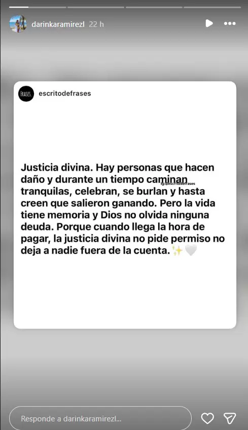 Mensaje de Darinka Ram�rez
