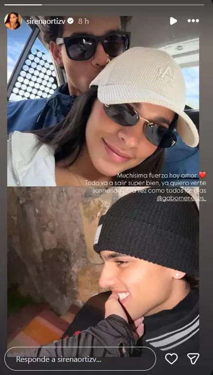 Mensaje de Sirena Ortiz a Gabriel Meneses.