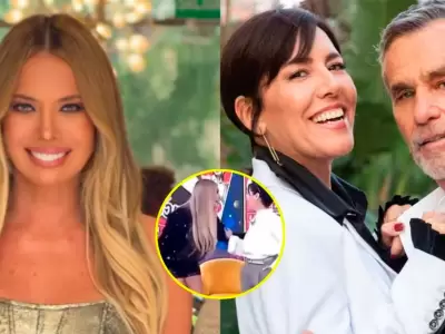 Laura Huarcayo vivi� inc�modo momento con Stephanie Salas, novia de Humberto Zurita.
