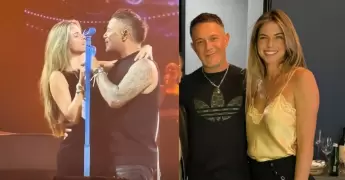 Pancho Rodr�guez y Ros�ngela Espinoza impactan con beso al estilo "Rebelde".
