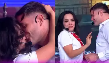 Pancho Rodr�guez y Ros�ngela Espinoza impactan con beso al estilo "Rebelde".