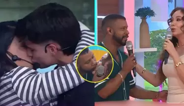 Janet Barboza y 'Giselo' causan revuelo tras apasionada recreaci�n del beso de Onelia y Kevin D�az.