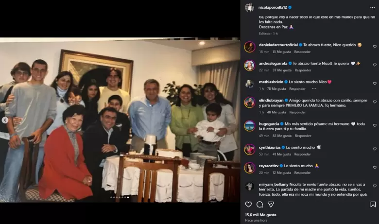 Figuras del espect�culo le dan el p�same a Nicola Porcella.