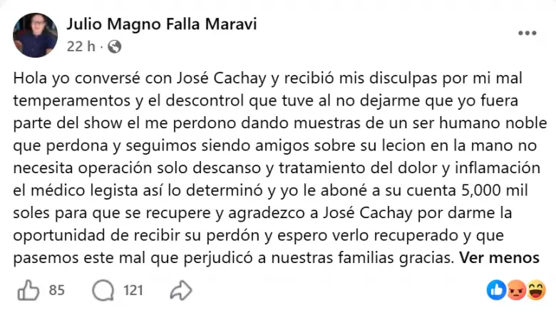 Mensaje Julio Magno Falla Marav�