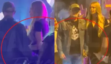 Carlos Alc�ntara y Laura Huarcayo de la mano en concierto de Ed Sheeran.