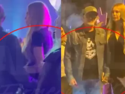 Carlos Alc�ntara y Laura Huarcayo de la mano en concierto de Ed Sheeran.